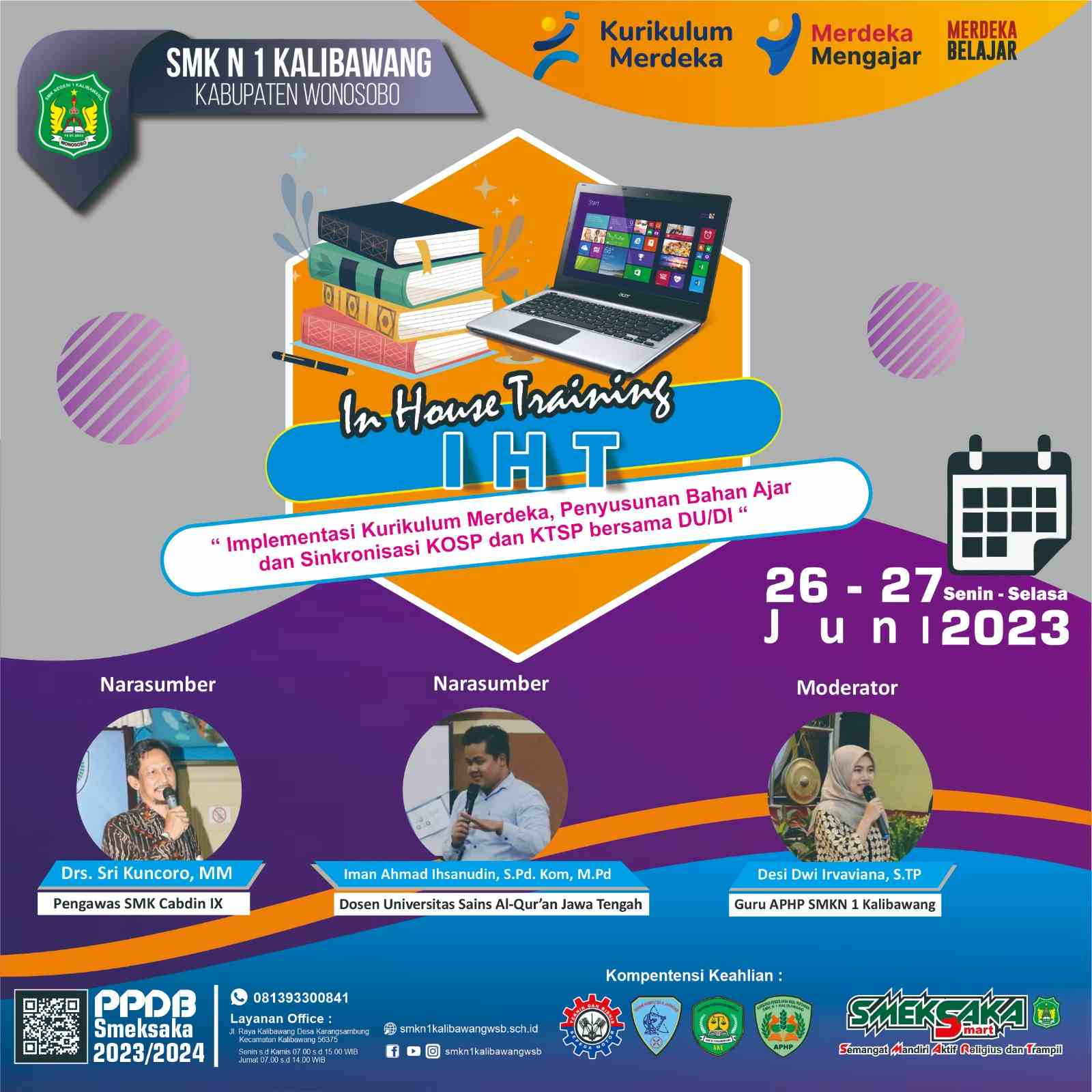 In House Training (IHT) " Implementasi Kurikulum Merdeka, Penyusunan Bahan Ajar dan Sinkronisasi KOS
